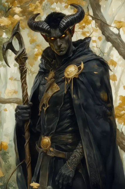 cbowofrivia_A_black_male_tiefling_druid_stands_amidst_an_ancien_9eabbab5-35ac-49ed-b1d6-944be871ecb1