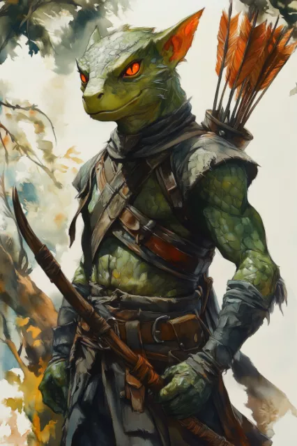 cbowofrivia_A_male_kobold_ranger_stands_amidst_a_vibrant_twilig_521a8a42-7a68-4201-9455-b8a56009077f