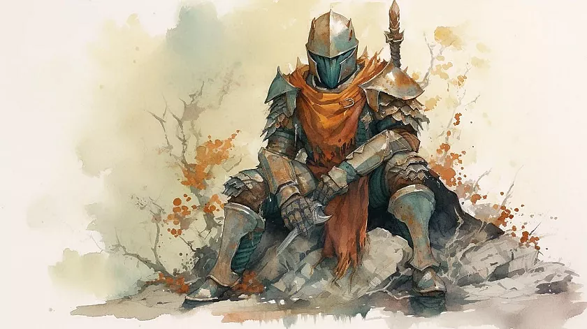 A sentinel armorer sat on some rumble