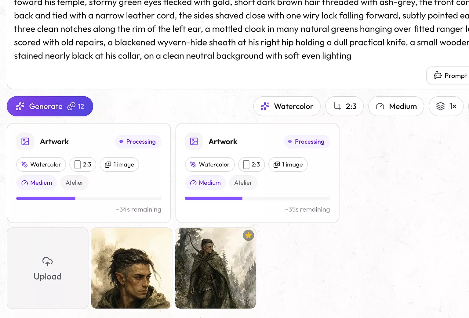 New portraits appearing as they finish generating