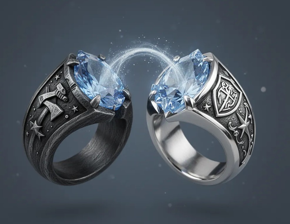 The Sovereign Rings of House Talvek: The Iron Hammer & The Silver Shield