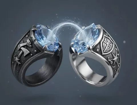 The Sovereign Rings of House Talvek: The Iron Hammer & The Silver Shield