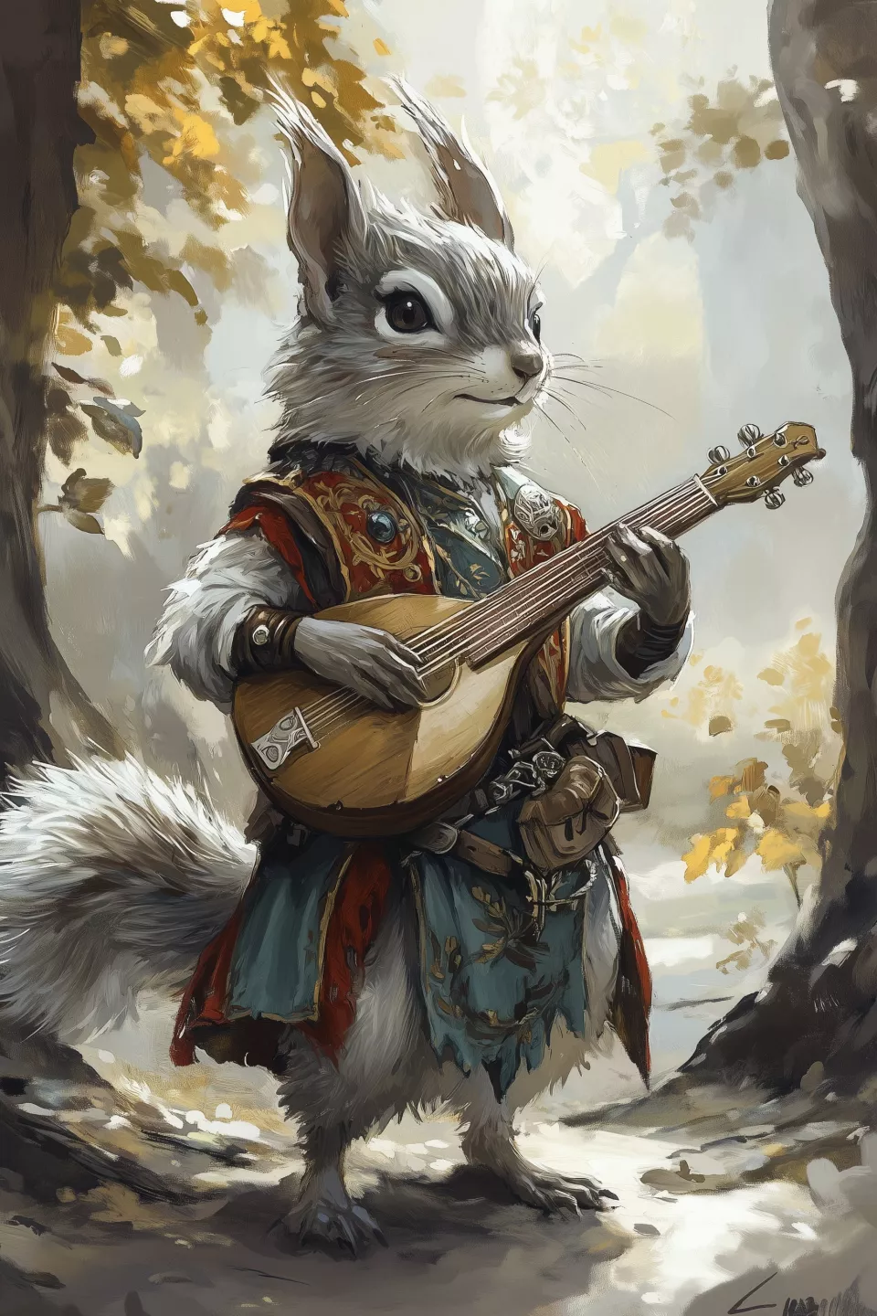 cbowofrivia_A_non-binary_humanoid_squirrel_bard_stands_on_a_sun_06160f7a-c88e-46a9-b628-7f2aedcc31e7