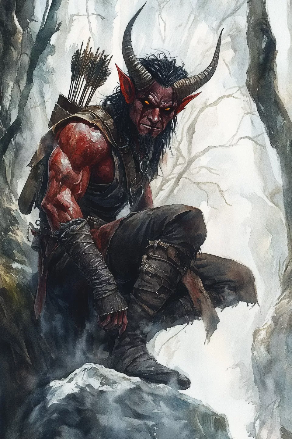 cbowofrivia_httpss.mj.run_gc2gOG1h2M_A_male_tiefling_ranger_wit_e365d64e-5a50-4ca1-aaed-566d826f10de