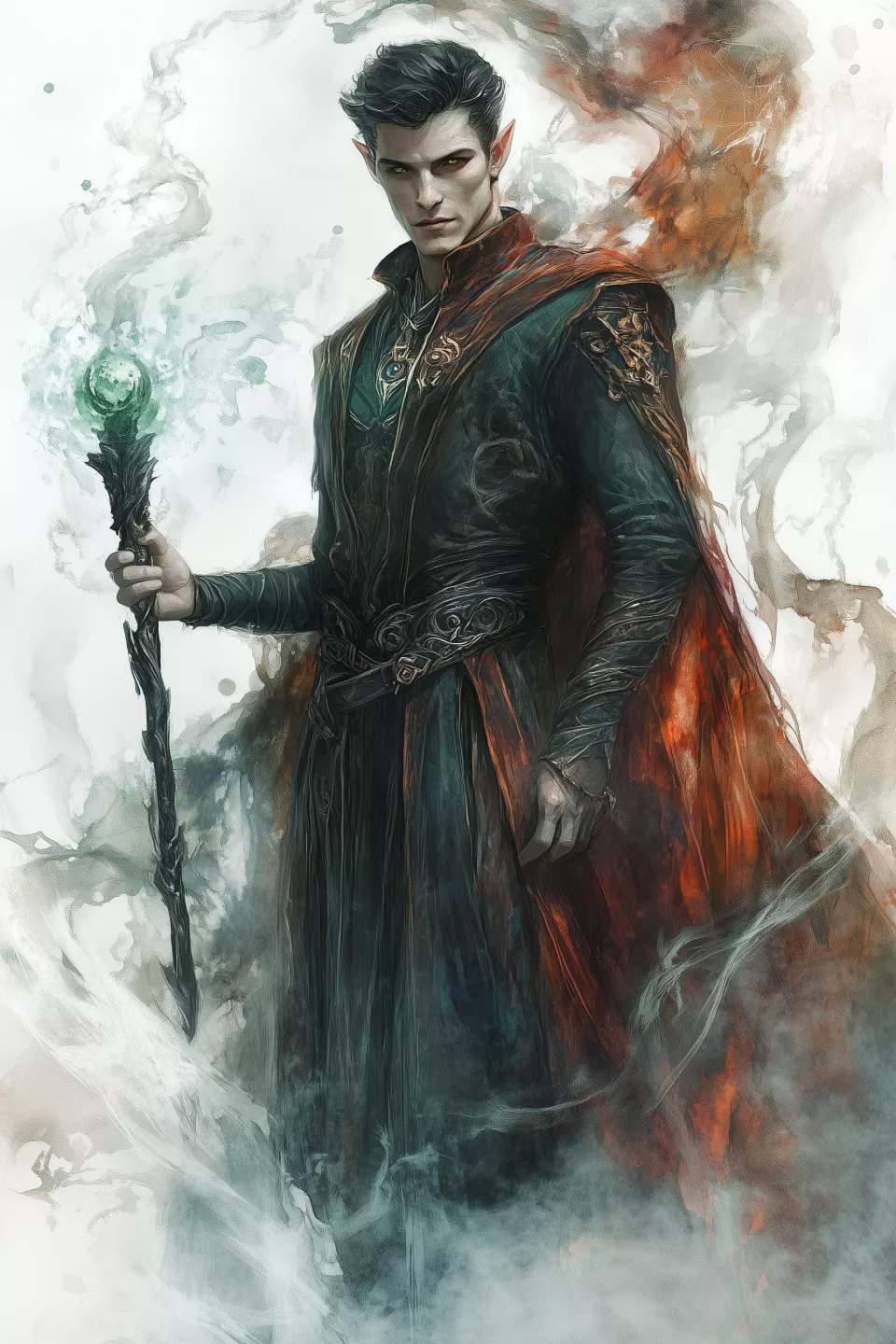 cbowofrivia_A_male_half-elf_sorcerer_stands_amidst_a_swirling_v_9801f000-66b6-4acf-919e-852ae82ed6f3