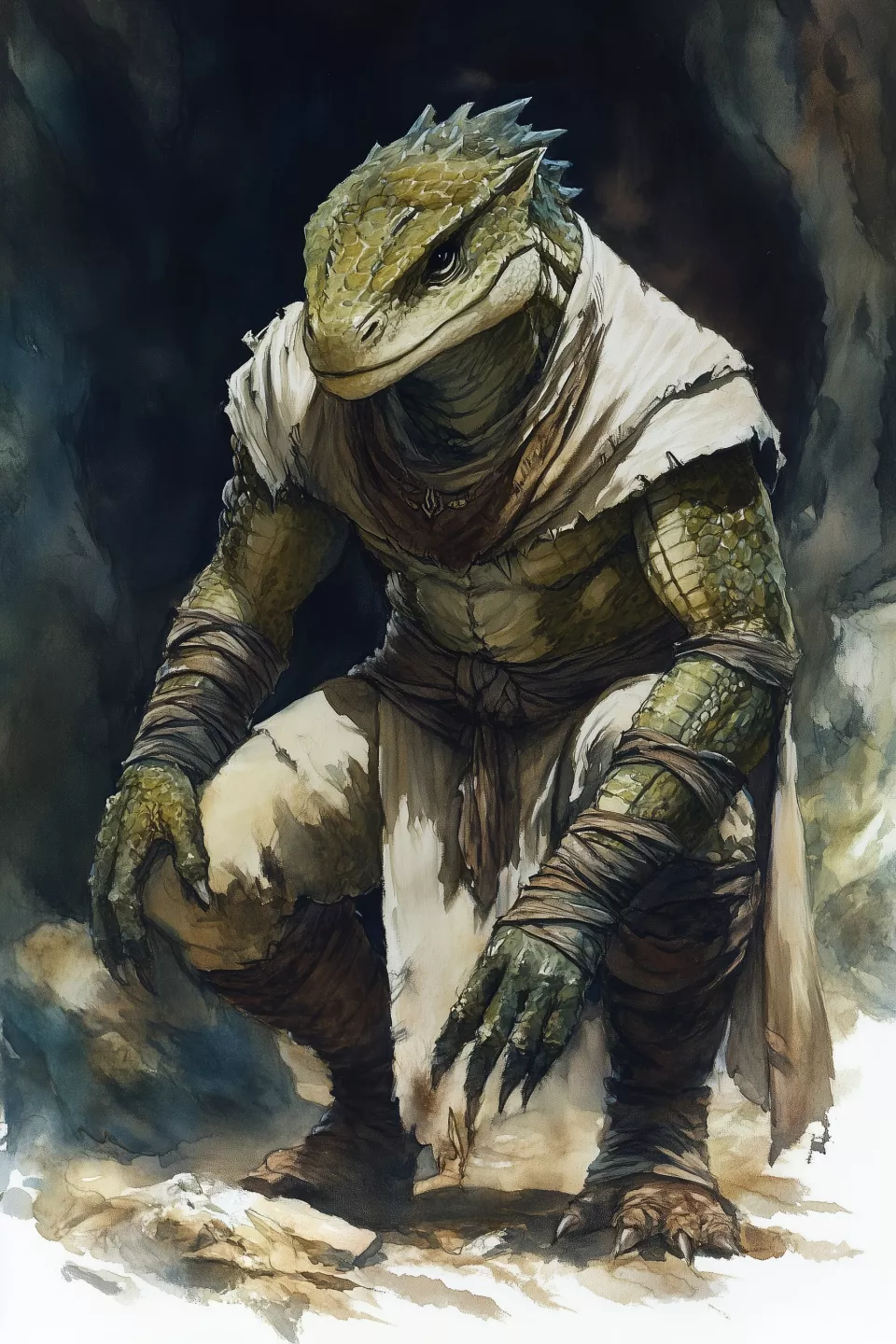 cbowofrivia_A_male_lizardfolk_druid_crouches_low_in_the_shadowy_8d410a35-b3ea-4c8e-b87e-e6d595ab3207